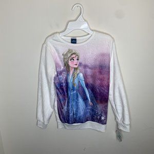 NWT Disney Frozen 2 Girl Youth L(14) Fleece Sweatshirt Pajama Top MSRP $32